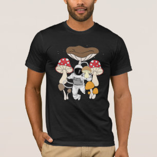 Ruimteastronaut Psychedelische paddenstoelen T-shirt
