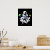Ruimteastronautenmeditatie Poster (Keuken)