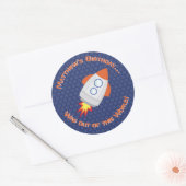 Ruimteavontuur Ronde Sticker (Envelop)