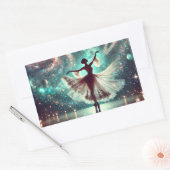 Ruimteballerina Rechthoekige Sticker (Envelop)