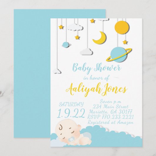 Ruimtebesparend Baby Kaart (Voorkant / Achterkant)