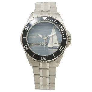 Ruimtebesparende naald en Zeilboot Watch Horloge