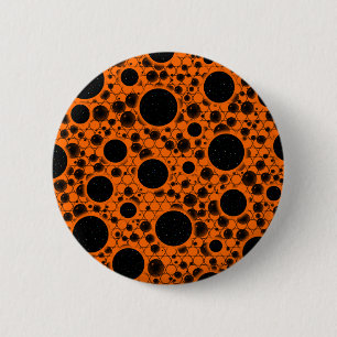 Ruimtebundelspillen - Oranje Ronde Button 5,7 Cm