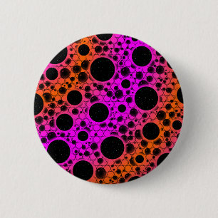 Ruimtebundelspillen - roze/Oranje Ronde Button 5,7 Cm