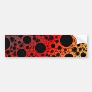 Ruimtebundelspillen - zwart/rood/goud bumpersticker