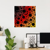 Ruimtebundelspillen - zwart/rood/goud poster (Thuiskantoor)