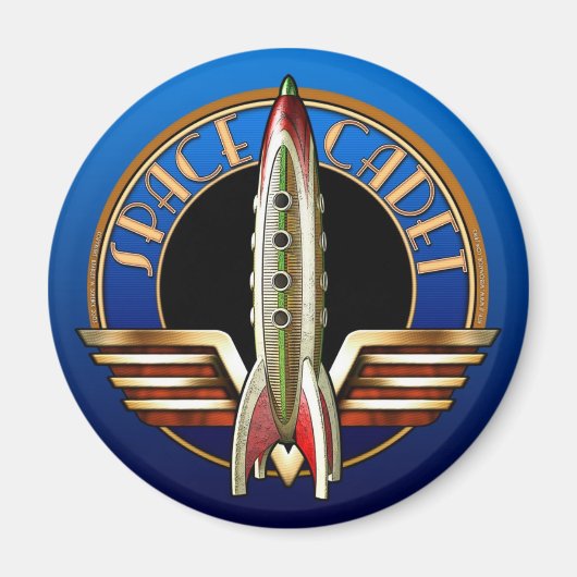 Ruimtecadet ronde magneet (Voorkant)