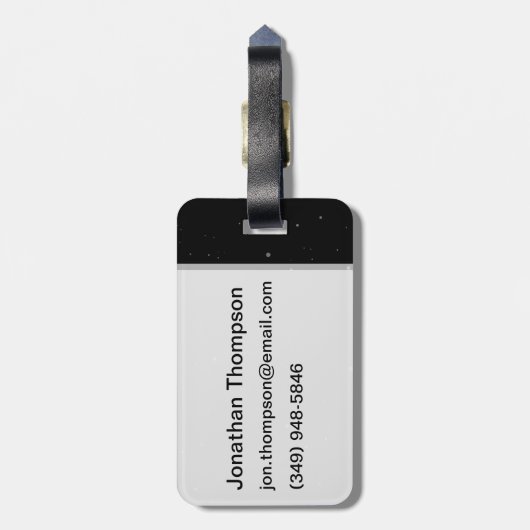 Ruimtecapsule Bagagelabel (Achterkant verticaal)