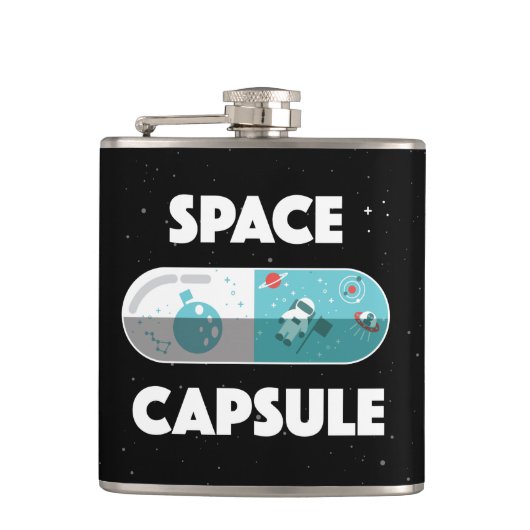 Ruimtecapsule Heupfles (Voorkant)