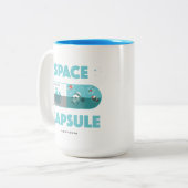Ruimtecapsule Tweekleurige Koffiemok (Voorkant links)