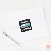 Ruimtecapsule Vierkante Sticker (Envelop)