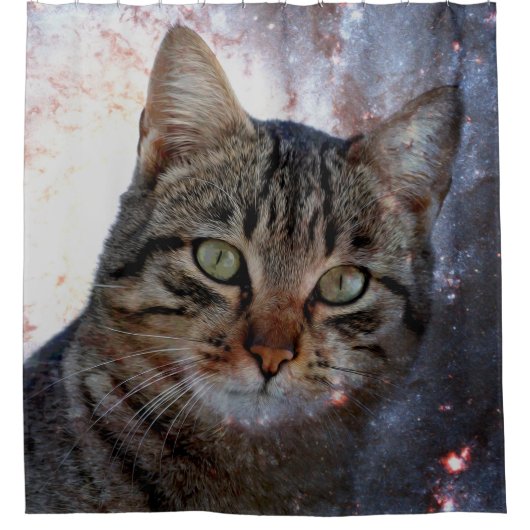 Ruimtecat Douchegordijn (Voorkant)