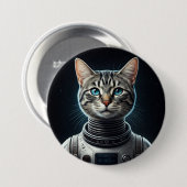 Ruimtecat Ronde Button 7,6 Cm (Voorkant /achterkant)