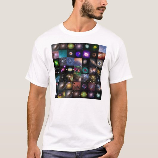 Ruimtecollage T-shirt (Voorkant)