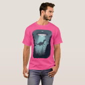 Ruimtedinosaurus Ufo T-shirt (Voorkant volledig)