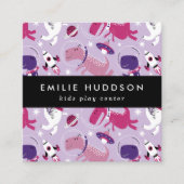 Ruimtedinosaurussen, Kinder speelcentrum, activite Vierkante Visitekaartje (Voorkant)