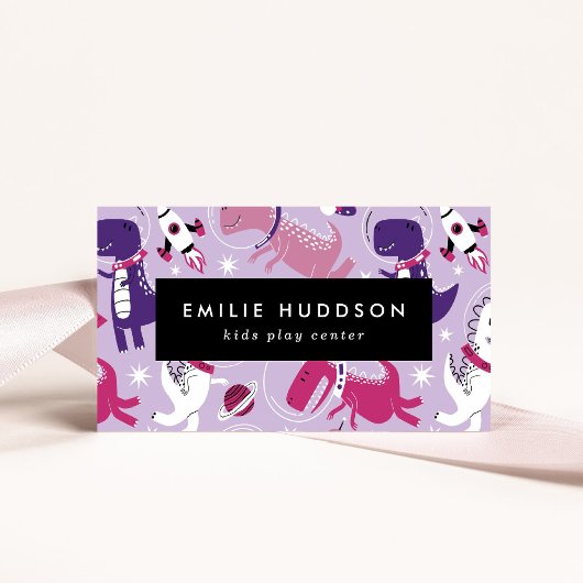 Ruimtedinosaurussen, Kinder speelcentrum, activite Visitekaartje