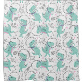 Ruimtedinosaurussen, Schattigee dinosaurussen, rui Douchegordijn (Voorkant)