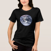  ruimtefoto Aarde Tri-Blend Shirt (Voorkant)