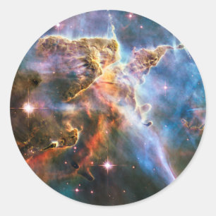 Ruimtegalaxiale nebula. Universe sterren. Hubble N Ronde Sticker
