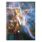 Ruimtegalaxiale nebula. Universe sterren. Monogram Notitieboek (Voorkant)