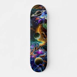 Ruimtegalaxy Planets Nebula Skateboard
