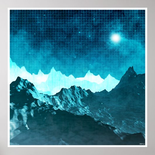 Ruimtegebergte Poster (Voorkant)