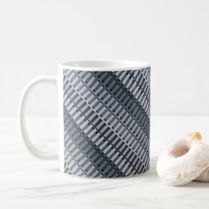 Ruimtegrijs hedendaags Abstract Stripe patroon Koffiemok
