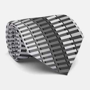 Ruimtegrijs hedendaags Abstract Stripe patroon Stropdas