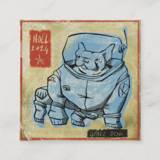 Ruimtehond Vierkante Visitekaartje