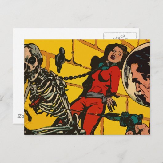 Ruimtehorror - wetenschapscampagne briefkaart (Voorkant / Achterkant)