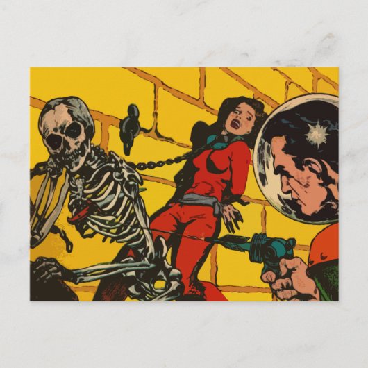 Ruimtehorror -  wetenschapscampagne briefkaart (Voorkant)