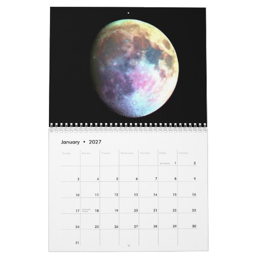 Ruimtekalender 2009 kalender (Jan 2027)