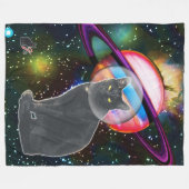 Ruimtekat Cosmo Fleece Deken (Voorkant (Horizontaal))