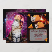 Ruimtekat met russisch pet kaart (Voorkant / Achterkant)