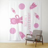 Ruimtekater Roze Sterrenstelsel Verjaardag     Wandkleed (In situ)