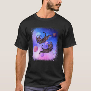 Ruimtekatten Kittens Astronaut Planeet Buitenruimt T-shirt