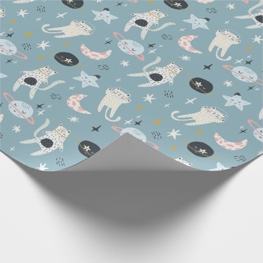 Ruimtekatten Verpakkingspapier Cadeaupapier (Hoek)