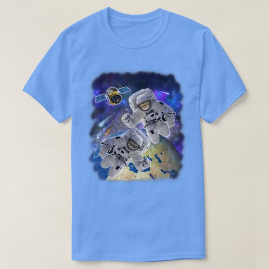 Ruimtekeukenkat — Kat — Grafische keukenplank in T-shirt (Design voorkant)
