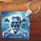 Ruimtekop. Gepersonaliseerd Sleutelhanger (Achterkant)