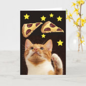 RUIMTEKST MET PIZZA-KAARTEN VOOR TWEEDE DAGEN KAART (Gele Bloem)