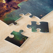 Ruimtekunst de schepper op zijn troon legpuzzel (Zijkant)