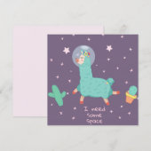 Ruimtelama Feestdagenkaart (Voorkant / Achterkant)