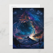 Ruimtelandschap van het kosmische gebergte briefkaart (Voorkant / Achterkant)