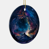 Ruimtelandschap van het kosmische gebergte keramisch ornament (Rechts)