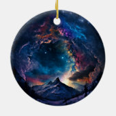 Ruimtelandschap van het kosmische gebergte keramisch ornament (Achterkant)