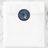 Ruimtelandschap van het kosmische gebergte ronde sticker (Tas)