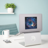 Ruimtelandschap van het kosmische gebergte sticker (Laptop op bureau)