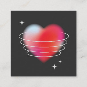 Ruimteliefde, rode hartslag Valentijnsdag mooi Informatiekaartje