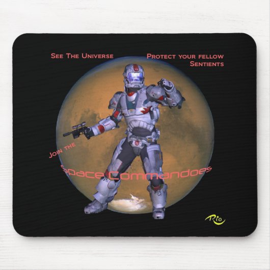 Ruimtemando Mousepad Muismat (Voorkant)